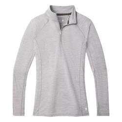 Smartwool Classic AllSeason Merino Base Layer 1/4 Zip Top Women's in Light Grey Heather